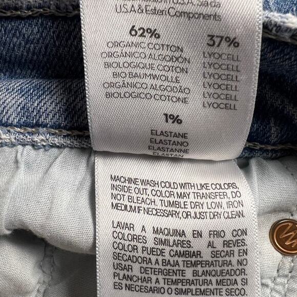 MOTHER the Insider Ankle distressed Jeans Bloom and Doom Wash Mid Rise Size 28 - Picture 13 of 16